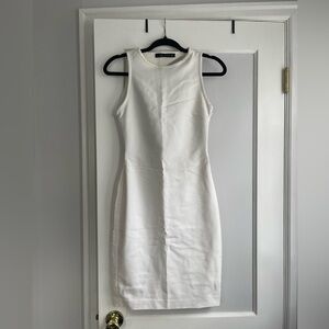 Zara Woman White Fitted Dress